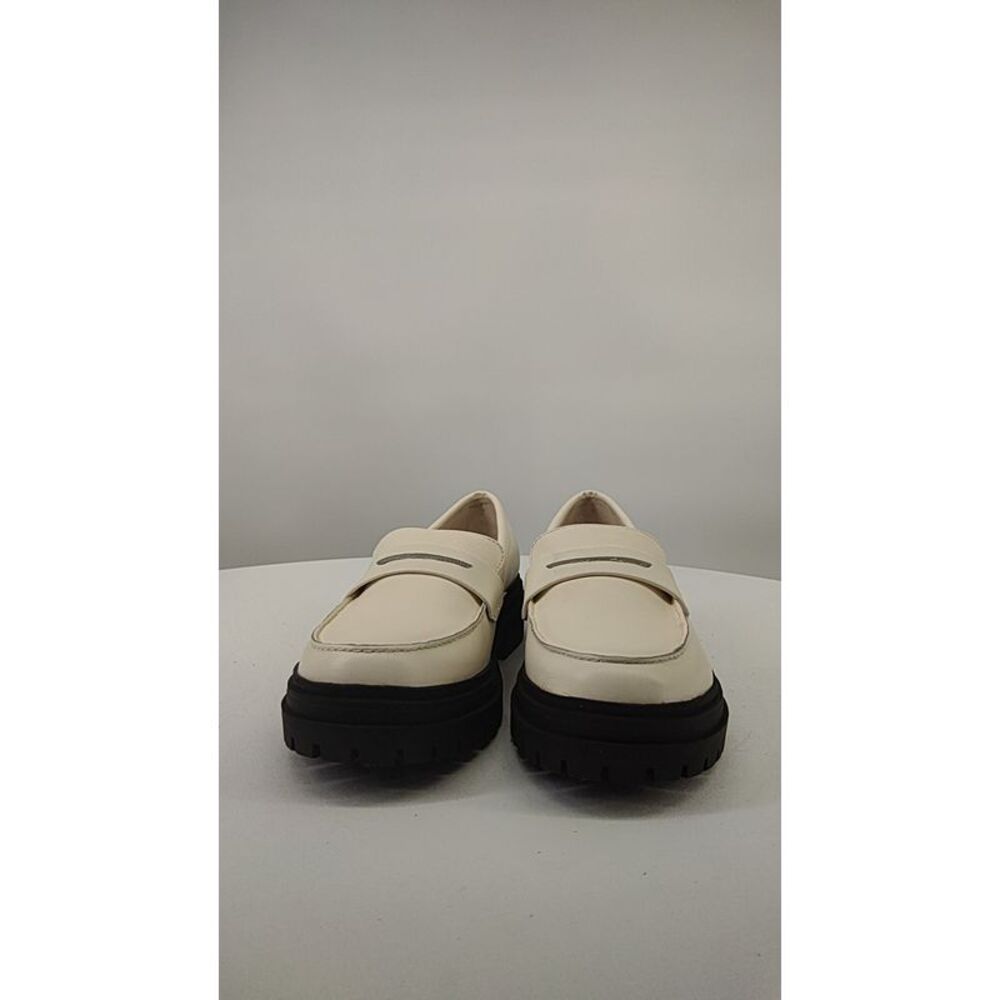 Quince Womens Italian Leather Lug Sole Loafer Bone Shoes 6.5 - Picture 2 of 3